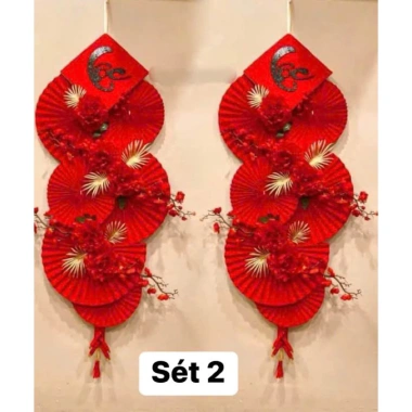 Set Quạt Trang trí Tết 1 dây - Đèn lồng thắp sáng không gian Tết, giá 50.000đ
