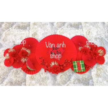 Set Quạt Trang trí Tết 1 dây - Đèn lồng thắp sáng không gian Tết, giá 50.000đ 9 Set Quạt Trang trí Tết 1 dây - Đèn lồng thắp sáng không gian Tết, giá 50.000đ 9