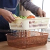 Sét rổ nhựa kèm chậu đựng rau củ, úp chén bát, úp cốc, nắp tiện, ngăn bụi bẩn 48.999₫ 5