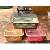 Sét rổ nhựa kèm chậu đựng rau củ, úp chén bát, úp cốc, nắp tiện, ngăn bụi bẩn 48.999₫ 6