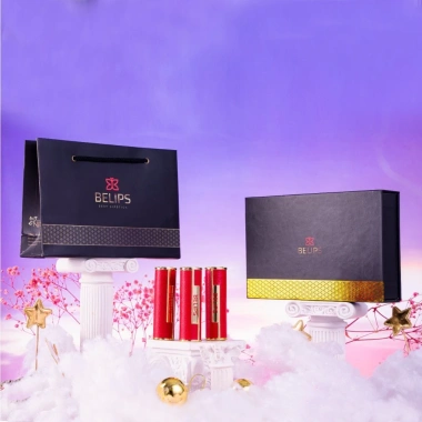 Set Son Belips Bộ Quà Tặng Valentine Cho Bạn Gái – Vỏ Đen Sang Trọng, Quyến Rũ, Truyền Thống, Giá 799.000₫