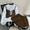 Set Tết Áo Bigsize Nữ Vintage Giả Yếm Nơ Ren Cổ Bèo Tay Dài và Quần Hàn Quốc 5