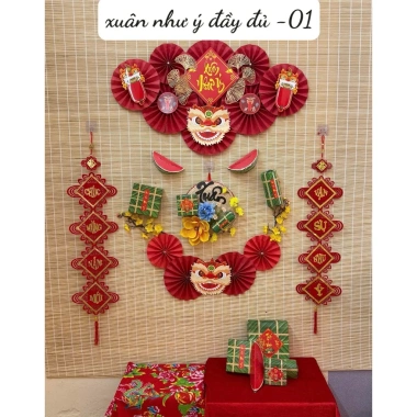 Set Tết Hoa Xuân Mới 2.026 - Trang trí mành tre ngày Tết, bình ngọ, không kèm mành tre, giá 175.420 VND 10 Set Tết Hoa Xuân Mới 2.026 - Trang trí mành tre ngày Tết, bình ngọ, không kèm mành tre, giá 175.420 VND 10