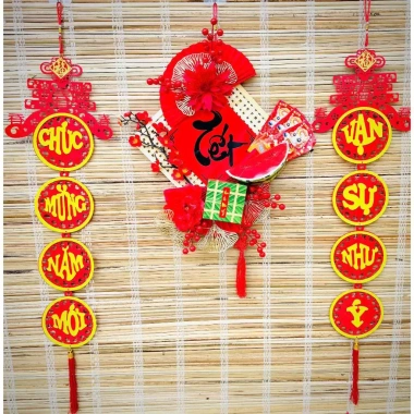 Sét Tết Ngắn Kèm Câu Đối Vạn Sự Như Ý - Phụ Kiện Trang Trí Đẹp 2.026 Giá 119.000₫ 7 Sét Tết Ngắn Kèm Câu Đối Vạn Sự Như Ý - Phụ Kiện Trang Trí Đẹp 2.026 Giá 119.000₫ 7