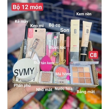 Set Trang Điểm 27 Món - Kem Nền, Phấn Phủ, Che Khuyết Điểm, Tạo Khối, Má Hồng, Nhũ Mắt - 79.000 VND