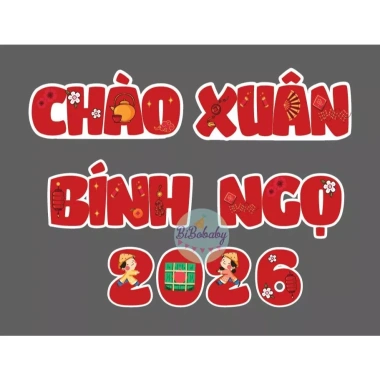 Sét trang trí bảng Tết 2.026 ép plastic tặng nam châm lá, chỉ 20.000₫ – BiBobaby Decor 8