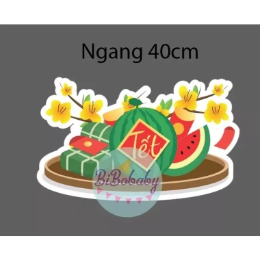 Sét trang trí bảng Tết 2.026 ép plastic tặng nam châm lá, chỉ 20.000₫ – BiBobaby Decor 9