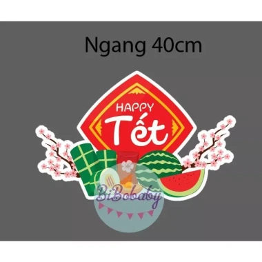 Sét trang trí bảng Tết 2.026 ép plastic tặng nam châm lá, chỉ 20.000₫ – BiBobaby Decor 10