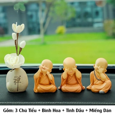 Set Trang Trí Chú Tiểu An Nhiên và Bình Hoa Thơm – Ô Tô, Bàn Học, Nội Thất – Giá 75.000 VND 4 Set Trang Trí Chú Tiểu An Nhiên và Bình Hoa Thơm – Ô Tô, Bàn Học, Nội Thất – Giá 75.000 VND 4