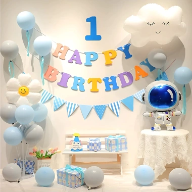 Set Trang Trí Sinh Nhật Bé Trai và Bé Gái - Bong Bóng Bay Happy Birthday, Tặng Số Tuổi, Giá Ưu Đãi 75.000 VND 5