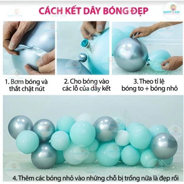 Set trang trí sinh nhật thôi nôi, rồng kèm bạt chibi hashtag HAPPYKID PARTY