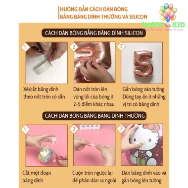 Set trang trí sinh nhật thôi nôi, rồng kèm bạt chibi hashtag HAPPYKID PARTY