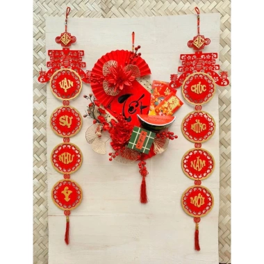Set trang trí Tết 2.025 - Decor treo tường, không kèm mạnh sau, giá ưu đãi 45.000₫ 3