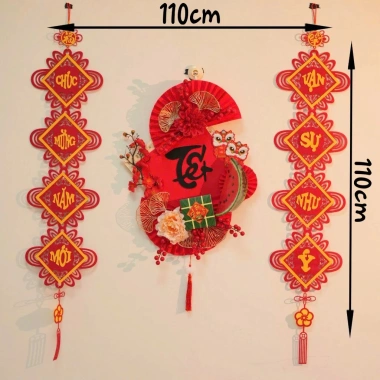 Set trang trí Tết 2.025 - Decor treo tường, không kèm mạnh sau, giá ưu đãi 45.000₫ 4