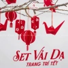 Set trang trí Tết 2.026 dạ 17 chi tiết màu đỏ may mắn, phú quý, giá chỉ 19.900đ 2