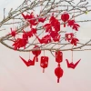 Set trang trí Tết 2.026 dạ 17 chi tiết màu đỏ may mắn, phú quý, giá chỉ 19.900đ 4