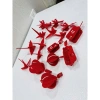 Set trang trí Tết 2.026 dạ 17 chi tiết màu đỏ may mắn, phú quý, giá chỉ 19.900đ 7