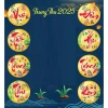 Set trang trí Tết 2.026 dạ 17 chi tiết màu đỏ may mắn, phú quý, giá chỉ 19.900đ 10