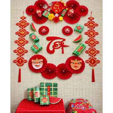 Set Trang Trí Tết 2.026 Vạn Sự Như Ý - Decor Nhà Cửa Mừng Xuân Phát Tài Giá 279k