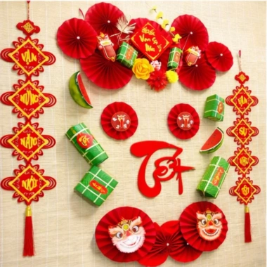 Set Trang Trí Tết 2.026 Vạn Sự Như Ý - Decor Nhà Cửa Mừng Xuân Phát Tài Giá 279k