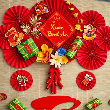Set Trang Trí Tết 2.026 Xuân Bình An - Mừng Xuân Phát Tài, Giá 279k