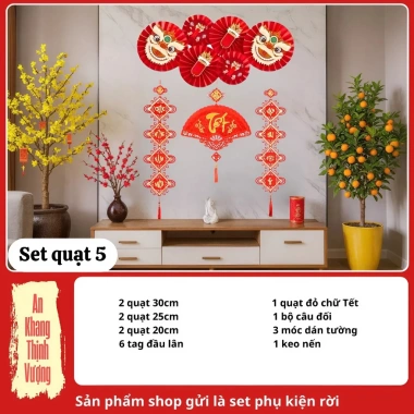 Set trang trí Tết truyền thống đón tài lộc đầu năm - Giá chỉ 31.000₫, giảm ngay 3
