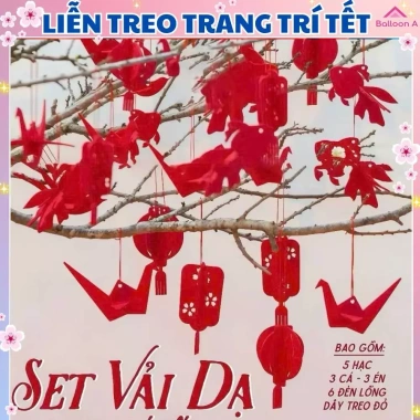 Set Treo Cây Tết Truyền Thống 16 Món Chim Én Đèn Lồng Đỏ Decor Bính Ngọ 2.026 Giá Ưu Đãi 15.000₫