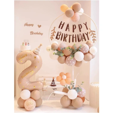 Set Trụ Bóng Tròn Sini Decor - Trụ Kèm Bóng Trang Trí Sinh Nhật Bé Ưu Đãi 85k