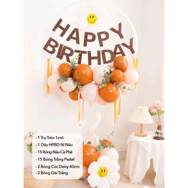 Set Trụ Bóng Tròn Sini Decor - Trụ Kèm Bóng Trang Trí Sinh Nhật Bé Ưu Đãi 85k