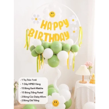 Set Trụ Bóng Tròn Sini Decor - Trụ Kèm Bóng Trang Trí Sinh Nhật Bé Ưu Đãi 85k