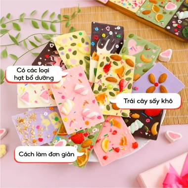 Set Tự Làm Chocolate Bark 60 Viên ONICI - Giá ưu đãi 120k, ngon, dễ làm, quà tặng