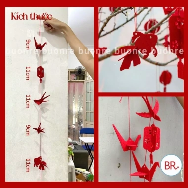 Set Vải Dạ Xuân Tết 2.026 – Quạt Giấy + Phụ Kiện Tiệc Cưới, Noel, Tết – ANGIHOME 8