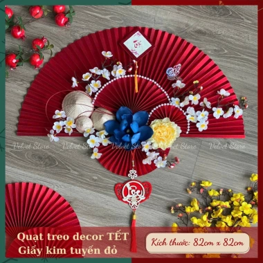 Set Vật Liệu Quạt Đỏ Mix Phụ Kiện Hoa Rtang Trí Decor Tết 2.026 Giá 185,000₫ 3 Set Vật Liệu Quạt Đỏ Mix Phụ Kiện Hoa Rtang Trí Decor Tết 2.026 Giá 185,000₫ 3