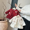 Sét Váy Công Chúa Bé Gái Áo Khoác Dạ Hoa - Đầm Dạ Hội Tết Size 5-13kg 252k 9