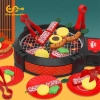 Sharprepublic 27 miếng đồ chơi nướng BBQ - Bộ nhà bếp mô phỏng âm thanh thực tế, thực phẩm lật, quà tặng 6
