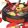 Sharprepublic 27 miếng đồ chơi nướng BBQ - Bộ nhà bếp mô phỏng âm thanh thực tế, thực phẩm lật, quà tặng 9