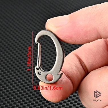 Shgezm Carabiner Titan hạng nặng 1 móc khóa tháo nhanh, bộ vòng chìa khóa và móc ba lô 73.150 9