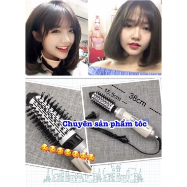 Shinon Lược Điện Sấy Xoay Tự Động 360 độ - Cao Cấp, Giữ Nếp Tóc Bền, Màu Trang Nhã, Dễ Dùng Tại Nhà 475k
