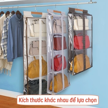SHIP NHANH HCM - Túi treo đồ chơi trong suốt chống bụi ẩm, đa năng 41x120cm, phù hợp gấu bông