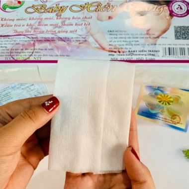 Sỉ 10 gói Khăn khô đa năng Hiền Trang 150gr cho bé - Giá ưu đãi 125.000 VND 6