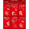 Sỉ 100 cái lì xì vỏ NHUNG đỏ in nổi chúc tài lộc 2.025 - Giá siêu rẻ 69.000đ 7