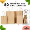 Sỉ 50 Túi Giấy Quai Xách Dày Đậm Gấp Đáy Gấp Hông Đựng Thực Phẩm & Quần Áo - 115.010 VNĐ