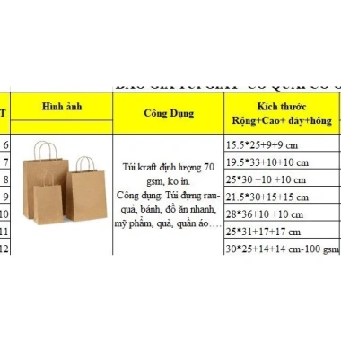 Sỉ 50 Túi Giấy Quai Xách Dày Đậm Gấp Đáy Gấp Hông Đựng Thực Phẩm & Quần Áo - 115.010 VNĐ