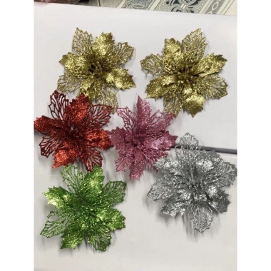 Sỉ túi 100 bông hoa Kép kim tuyến - Trang trí Noel, giỏ quà, tháp bánh, óc tài Lộc Tết - 70.000 TâmKemShop93