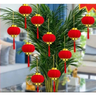 Sỉ Túi 30/20/10 quả cầu đỏ nhung treo tết – phụ kiện trang trí cây mai, đào Bính Ngọ 2.026, giá 21.000đ