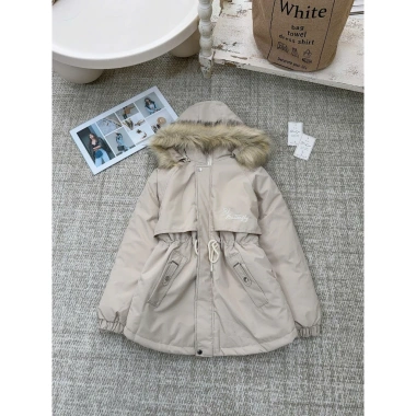 Siêu phẩm Đón Tết: Áo khoác nữ Parka mũ lót lông siêu ấm, dày dặn, rút eo, dán dài - 249.000₫