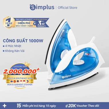 Simplus Bàn ủi khô điện cầm tay GTJH005 - Siêu nhẹ, nhanh, Bảo hành 1 năm, Đổi 1