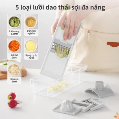 Simplus Máy Cắt Sợi Đa Năng 5 Lưỡi Dao Máy Thái Lát Rau Củ Kèm Hộp Đựng PSQH001 Giá 107.900 VND 3