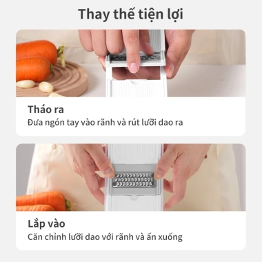 Simplus Máy Cắt Sợi Đa Năng 5 Lưỡi Dao Máy Thái Lát Rau Củ Kèm Hộp Đựng PSQH001 Giá 107.900 VND 8