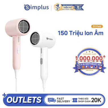 Simplus Máy Sấy Tóc Gấp Gọn 800W Ion Âm 3 Chế Độ Gió Bảo Vệ Tóc Giá 329.000 VND